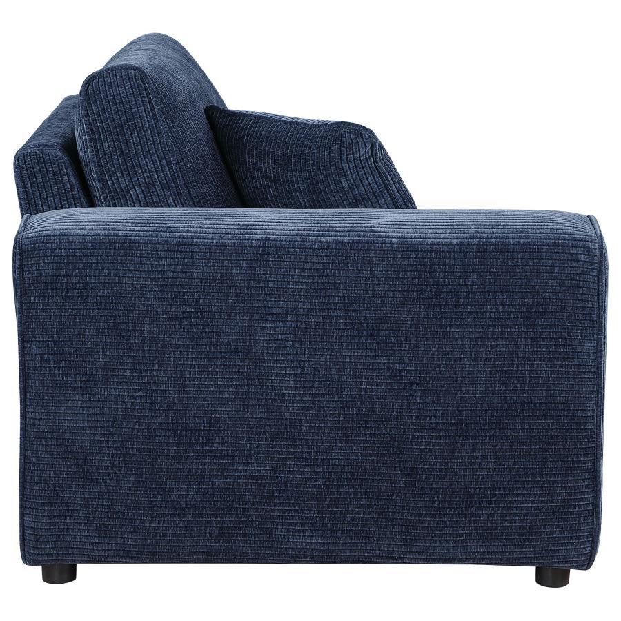 Atlantic - Corduroy Upholstered Laf Arm Chair - Blue - Urban Living Furniture (Los Angeles, CA)