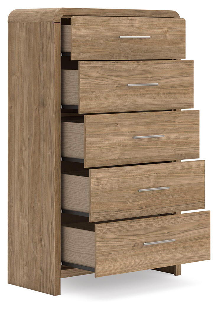 Gramburg - Five Drawer Chest - Warm Natural Brown - Urban Living Furniture (Los Angeles, CA)