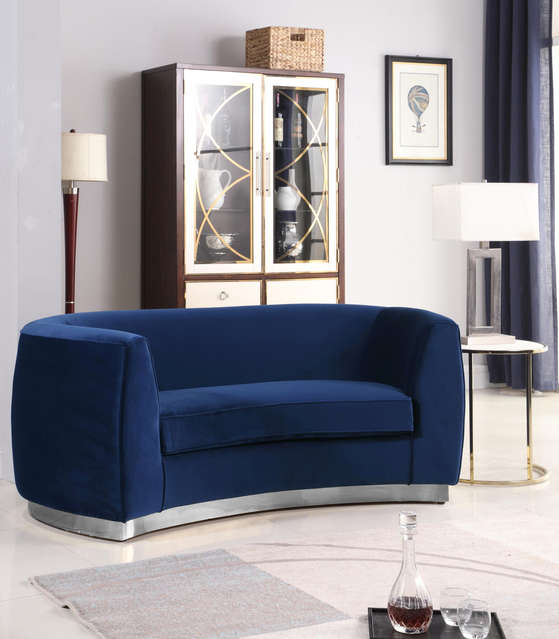 Julian - Loveseat with Chrome Base - Urban Living Furniture (Los Angeles, CA)