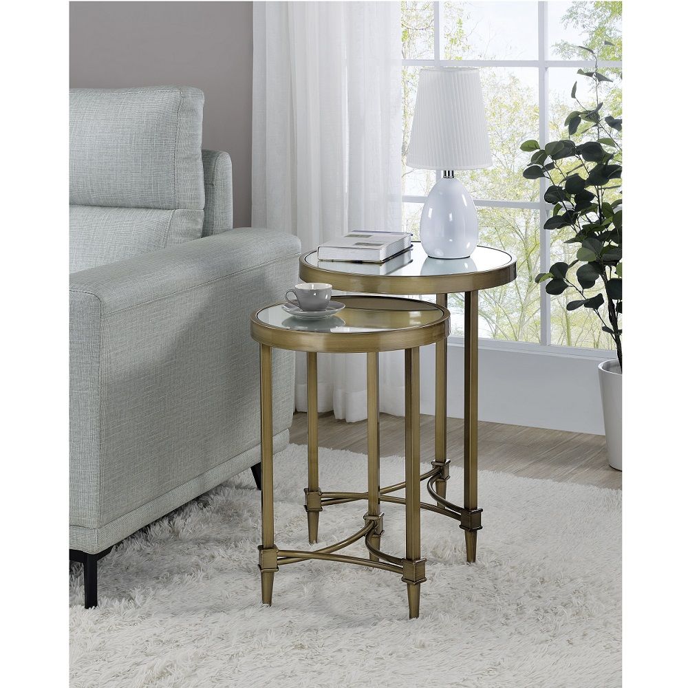 Aditya - Nesting Table - Antique Brass - Urban Living Furniture (Los Angeles, CA)