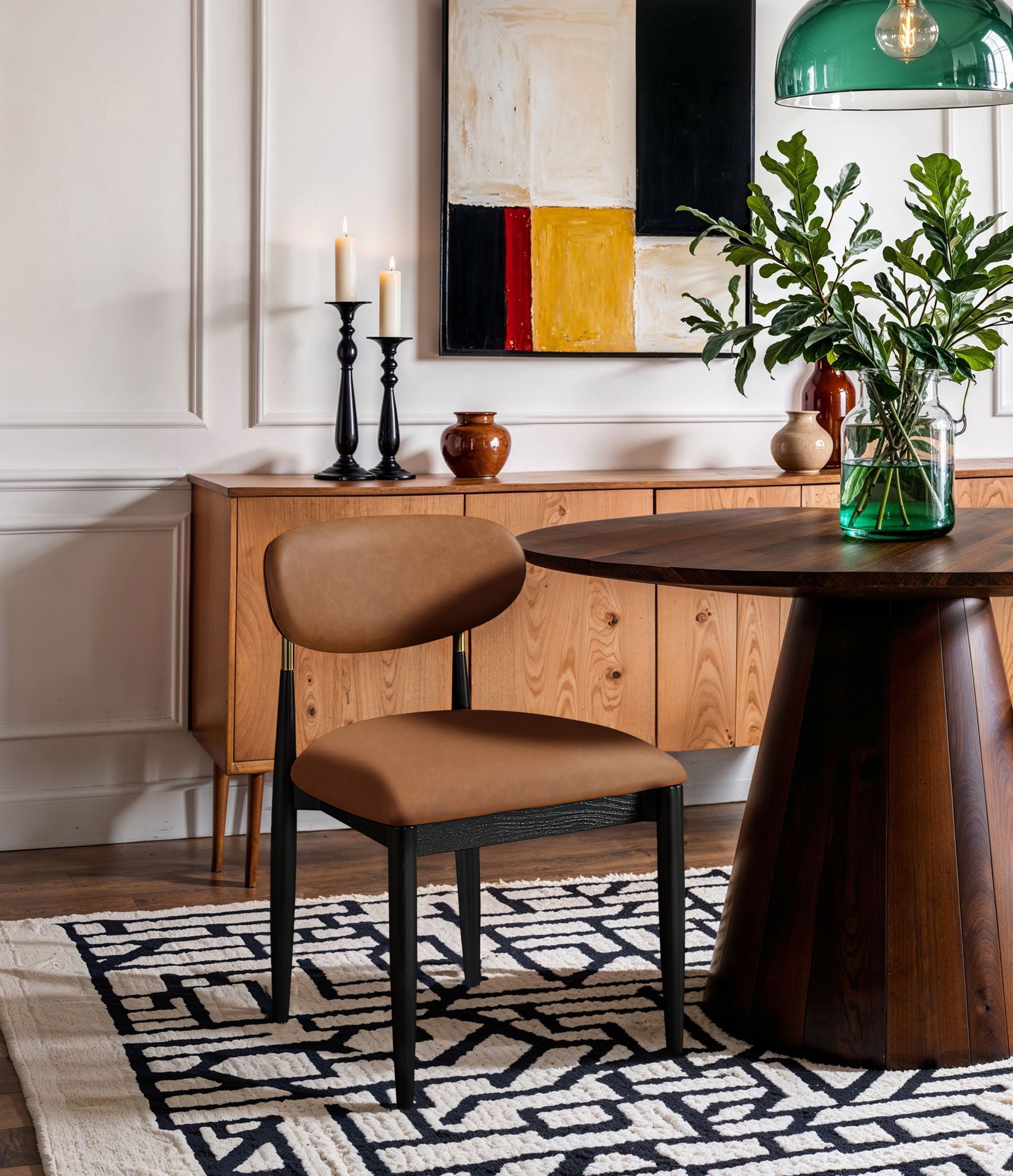 Riccio - Dining Side Chair (Set of 2) - Black And Gold Frame - Urban Living Furniture (Los Angeles, CA)
