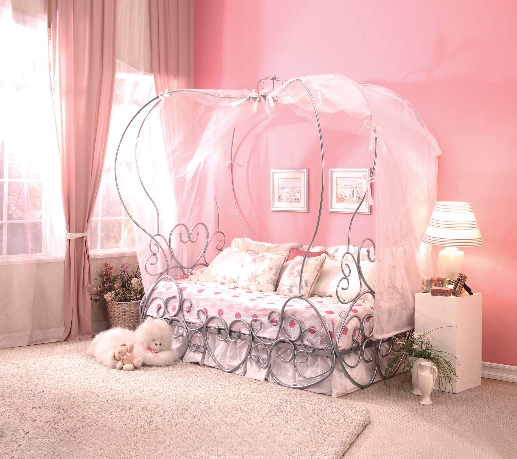 Priya - Twin Bed - Silver - Urban Living Furniture (Los Angeles, CA)