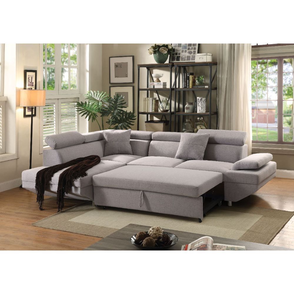 Jemima - Sectional Sofa - Gray Fabric - Urban Living Furniture (Los Angeles, CA)