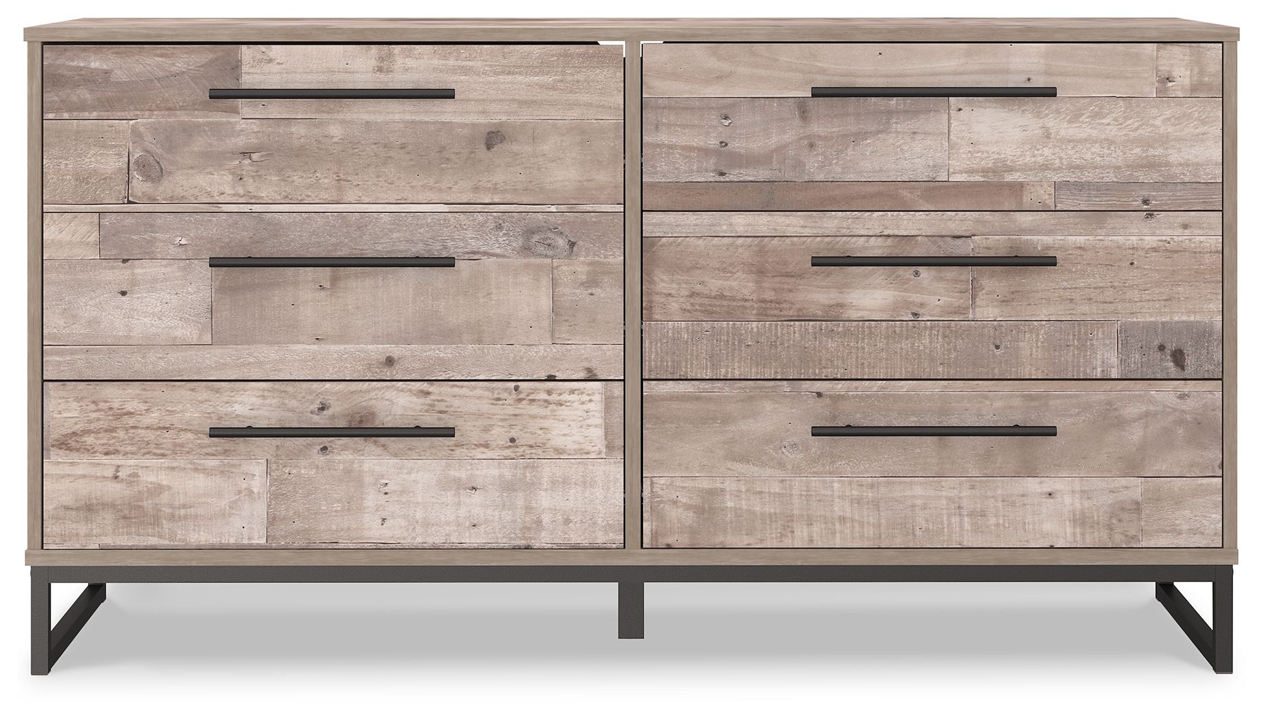 Neilsville - Six Drawer Dresser - Vinyl-Wrapped - Whitewash - Urban Living Furniture (Los Angeles, CA)