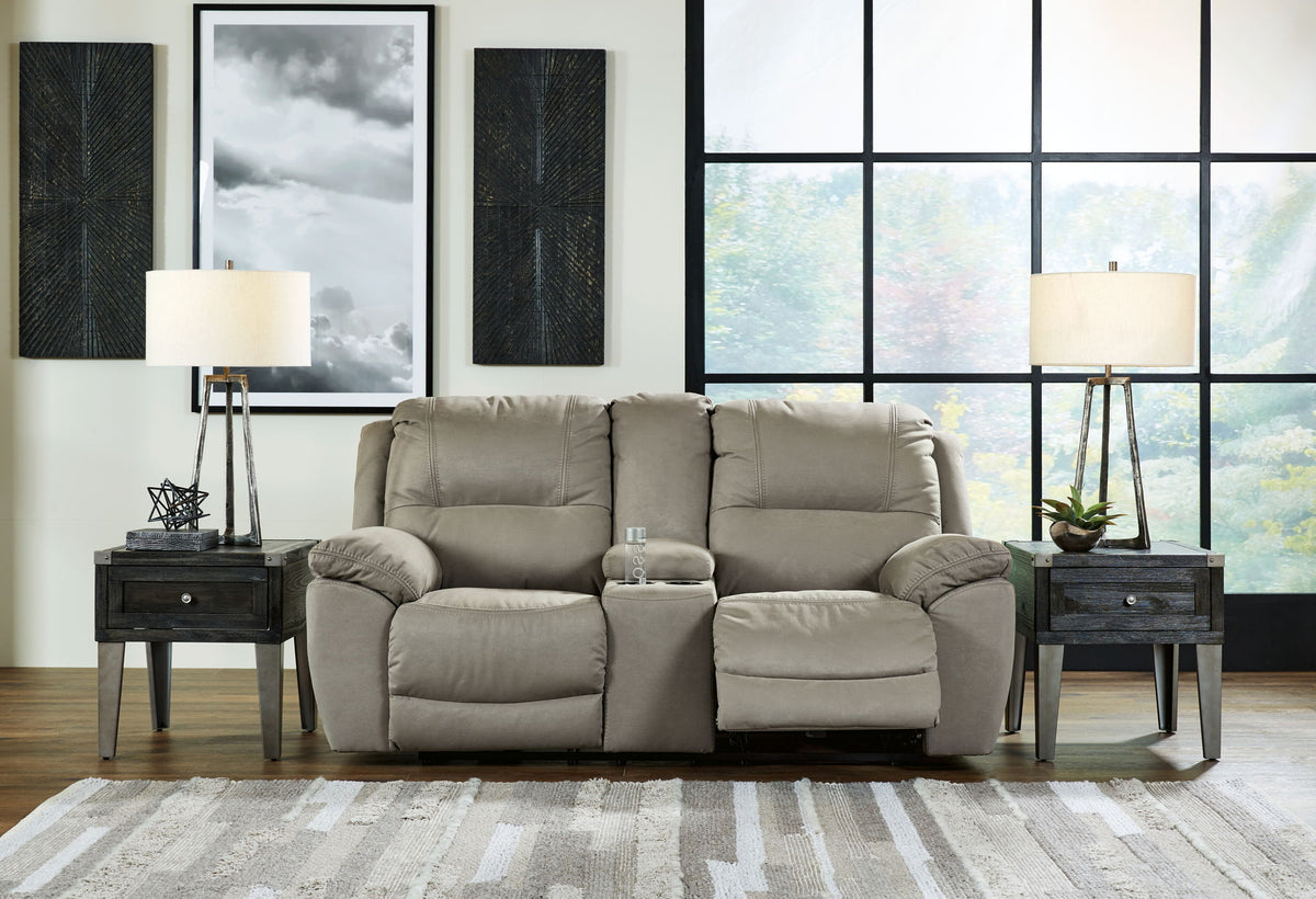 Next-Gen Gaucho - DBL Rec Loveseat w/Console - Putty - Urban Living Furniture (Los Angeles, CA)