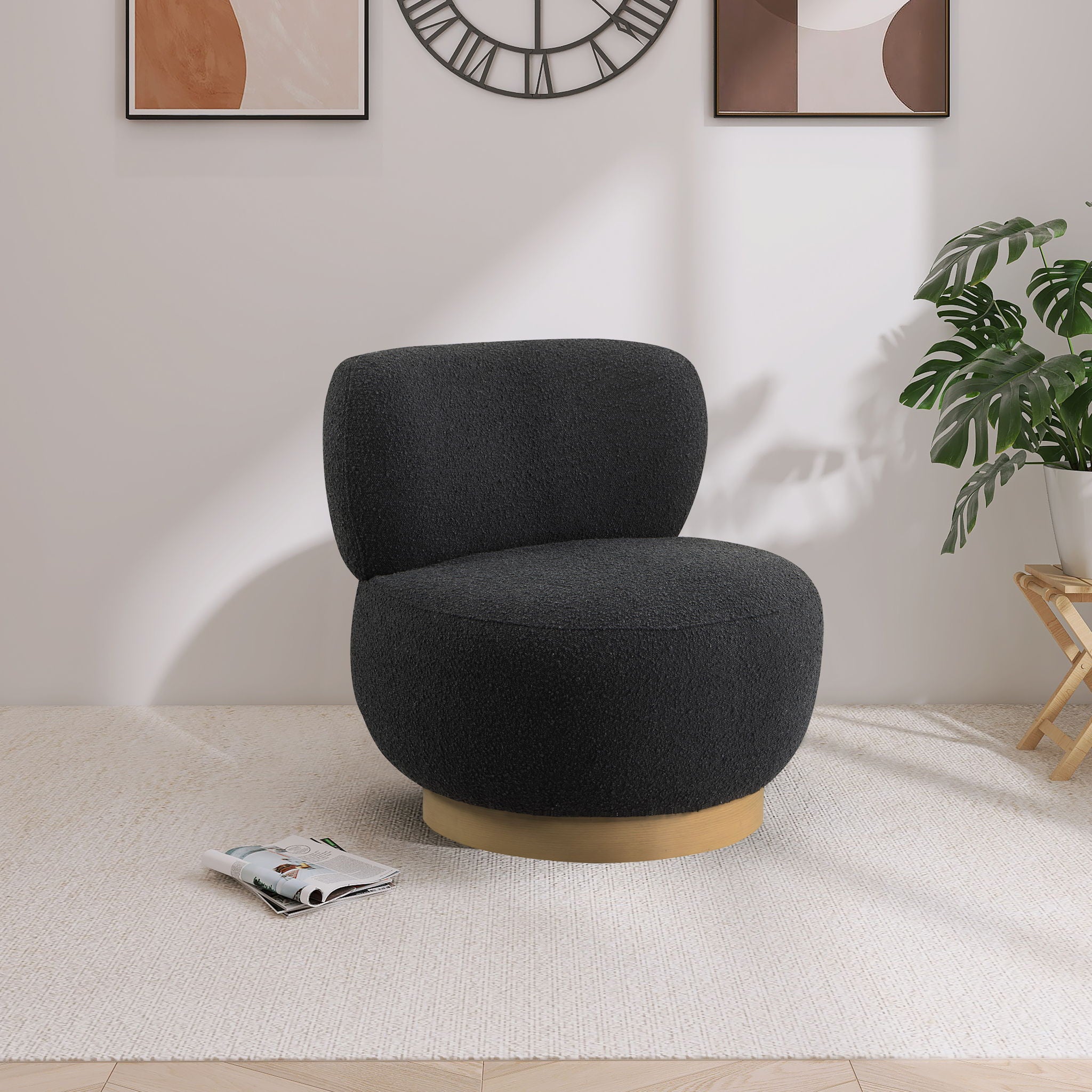 Calais - Accent Chair With Natural Base - Urban Living Furniture (Los Angeles, CA)