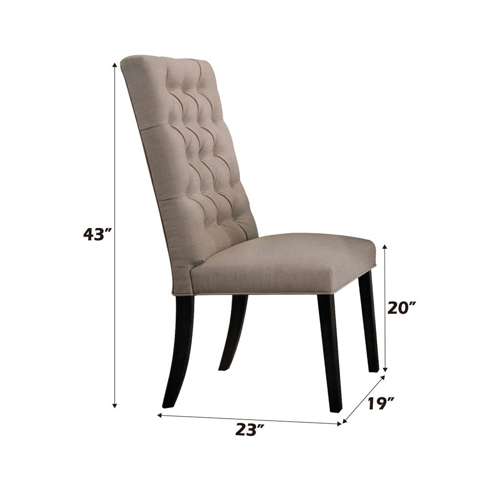 Morland - Side Chair (Set of 2) - Tan Linen & Vintage Black - Urban Living Furniture (Los Angeles, CA)