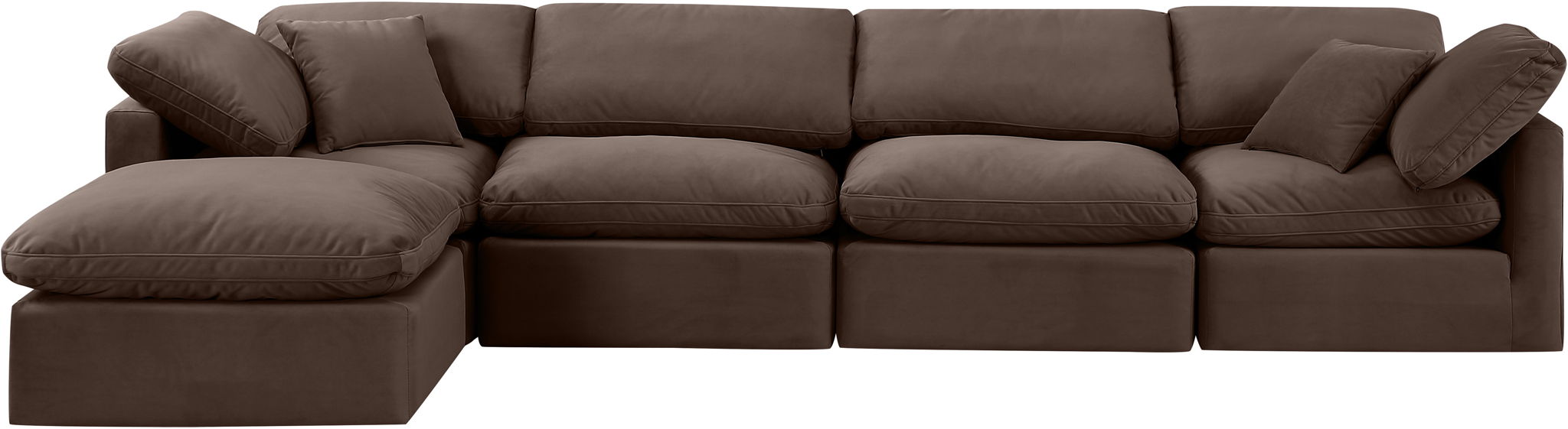 Indulge - Velvet 5 Piece Modular Sectional With Chaise - Urban Living Furniture (Los Angeles, CA)