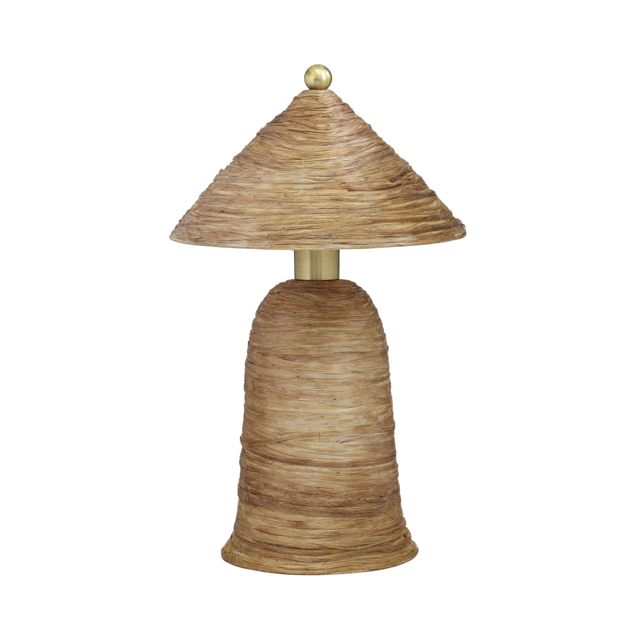 Coco - Coconut Fiber Pointed Table Lamp - Natural