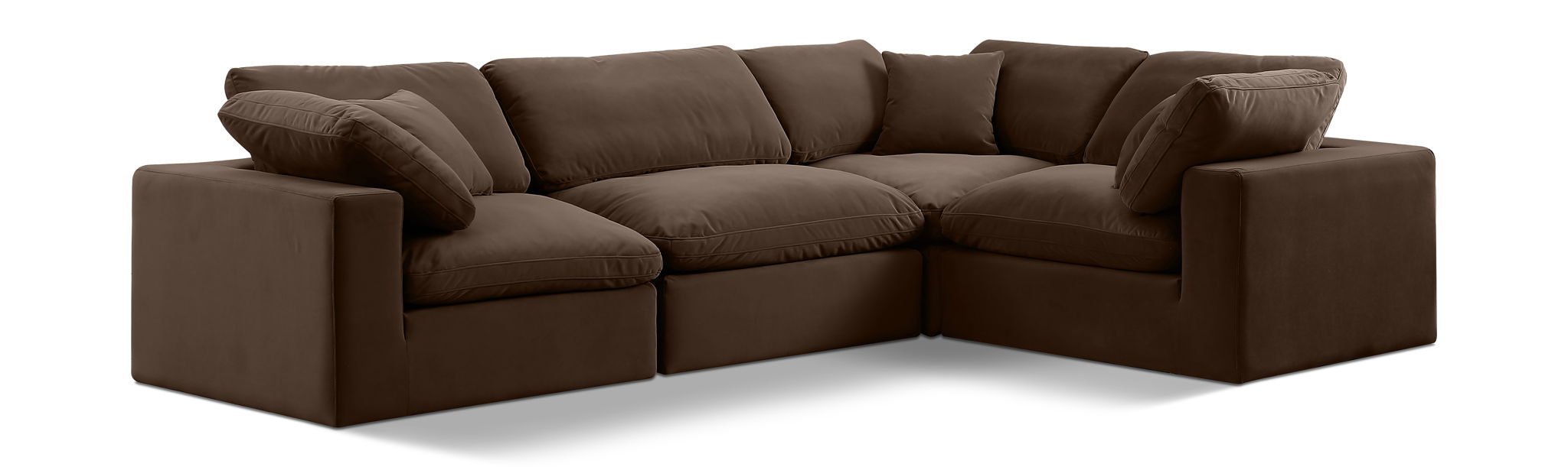 Comfy - 4 Piece Velvet Modular Sectional - Urban Living Furniture (Los Angeles, CA)