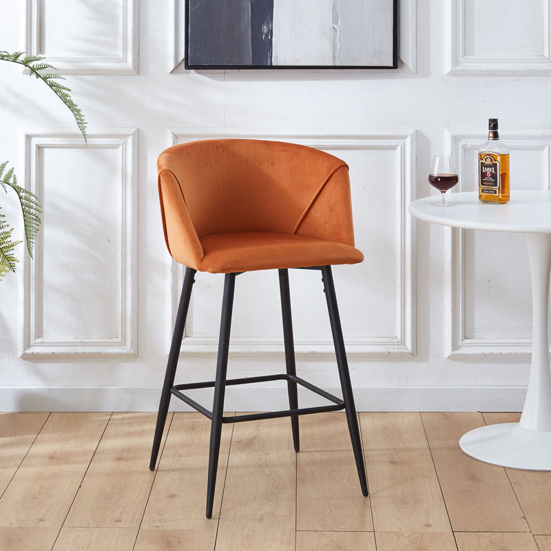 Counter Height Bar Stool Metal Legs (Set of 2)