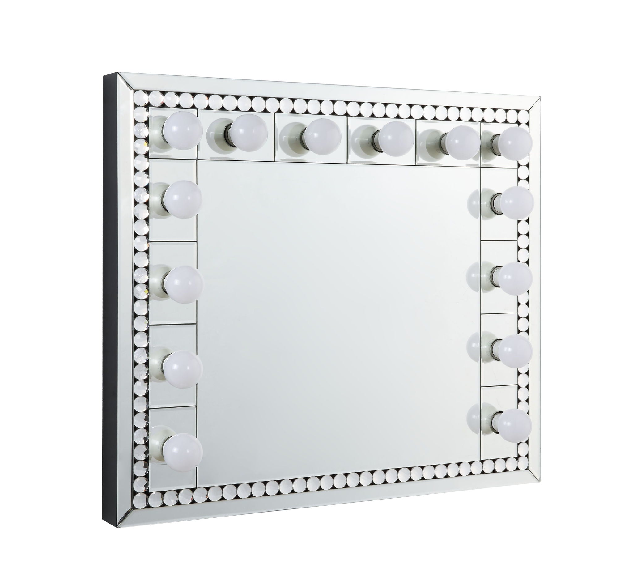 Farai - 28" Accent Mirror - Mirrored & Faux Crystal Diamonds - Urban Living Furniture (Los Angeles, CA)