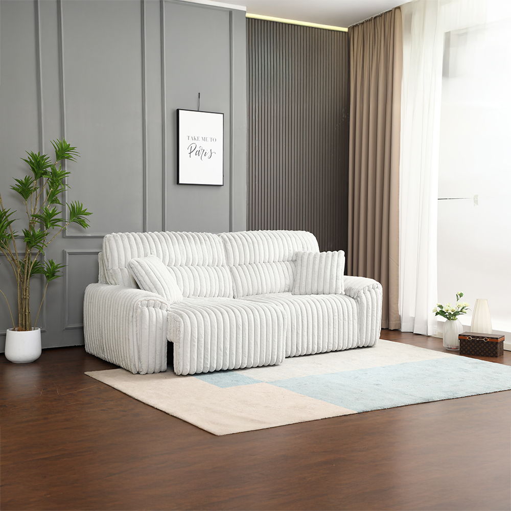 Jaya - Power Motion Sofa With Sleeper & USB Port - Mondo Grey Corduroy - Urban Living Furniture (Los Angeles, CA)