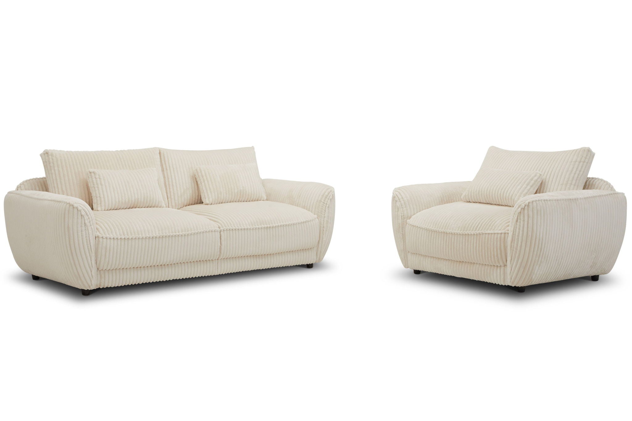 Utopia - Sofa And 2 Chair And Half - Mega Ivory - Urban Living Furniture (Los Angeles, CA)