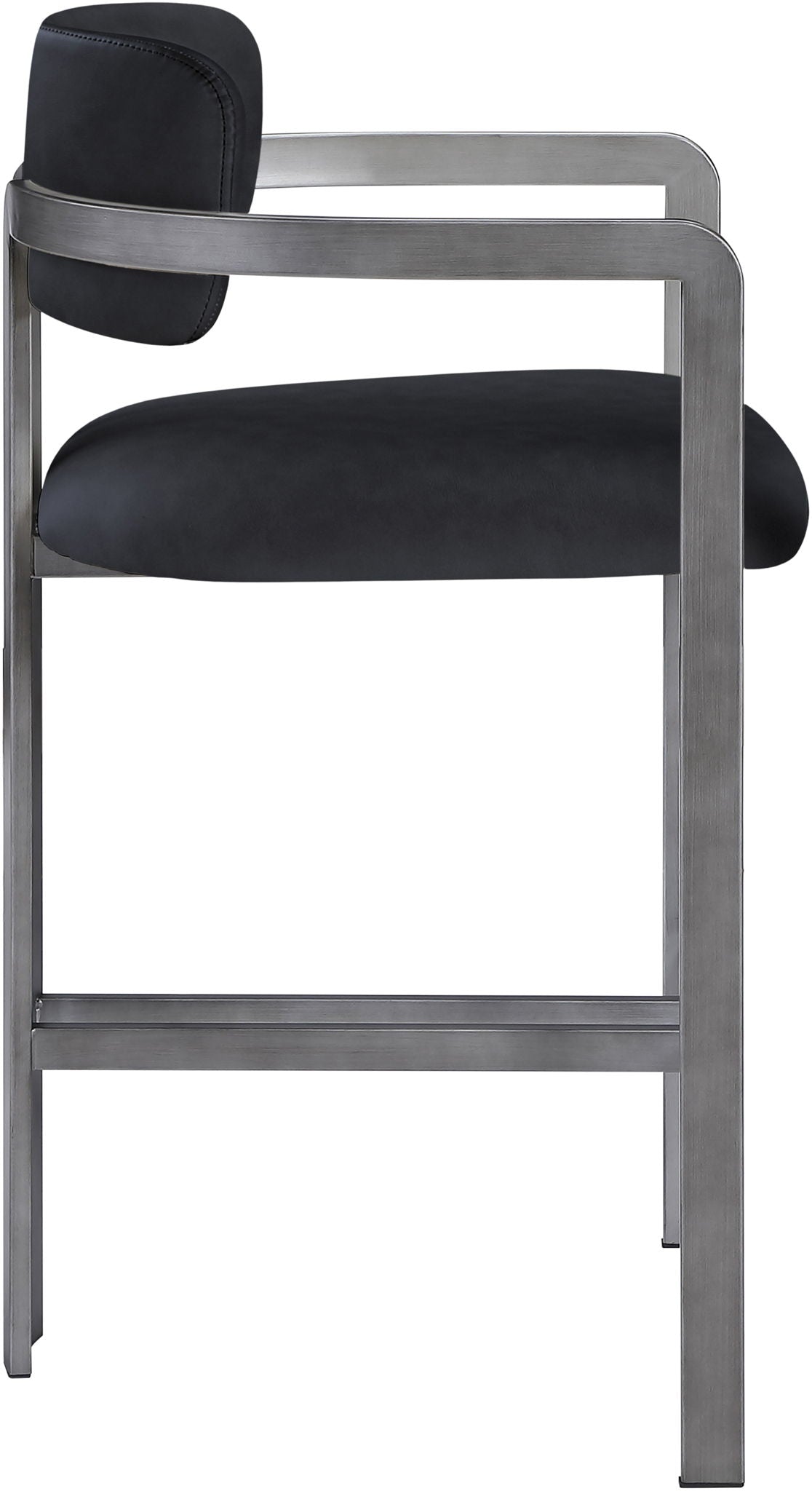 Aurum - Vegan Leather Upholstered Counter Stool With Gray Base - Urban Living Furniture (Los Angeles, CA)