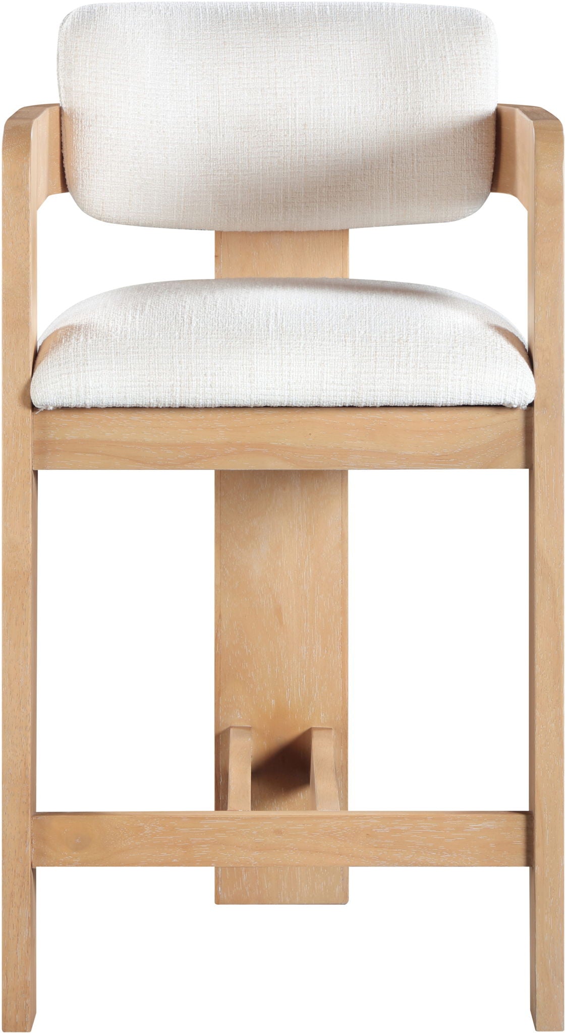 Sacha - Linen Stool With Natural Base - Urban Living Furniture (Los Angeles, CA)