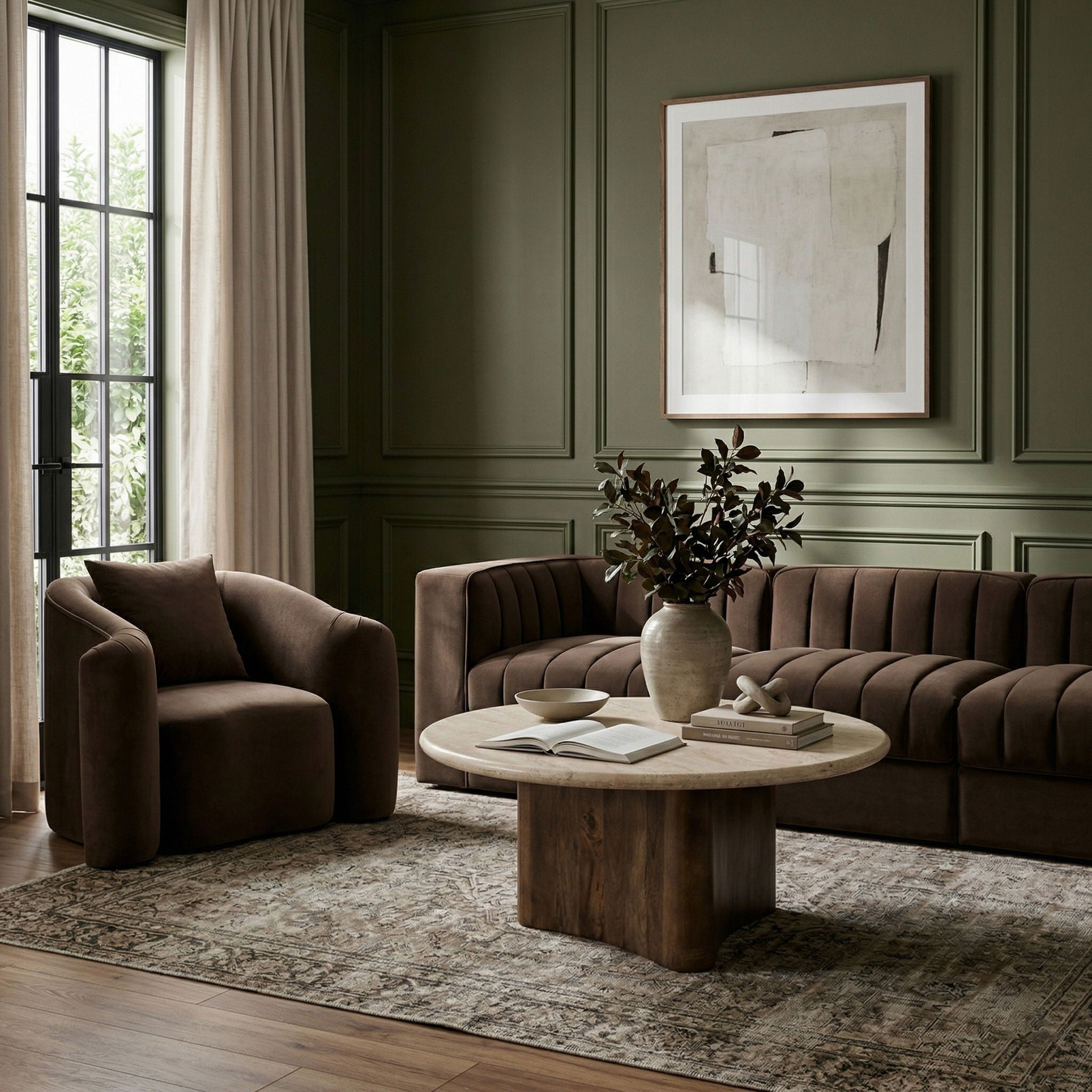 Pietra - Travertine And Mango Wood Table - Urban Living Furniture (Los Angeles, CA)