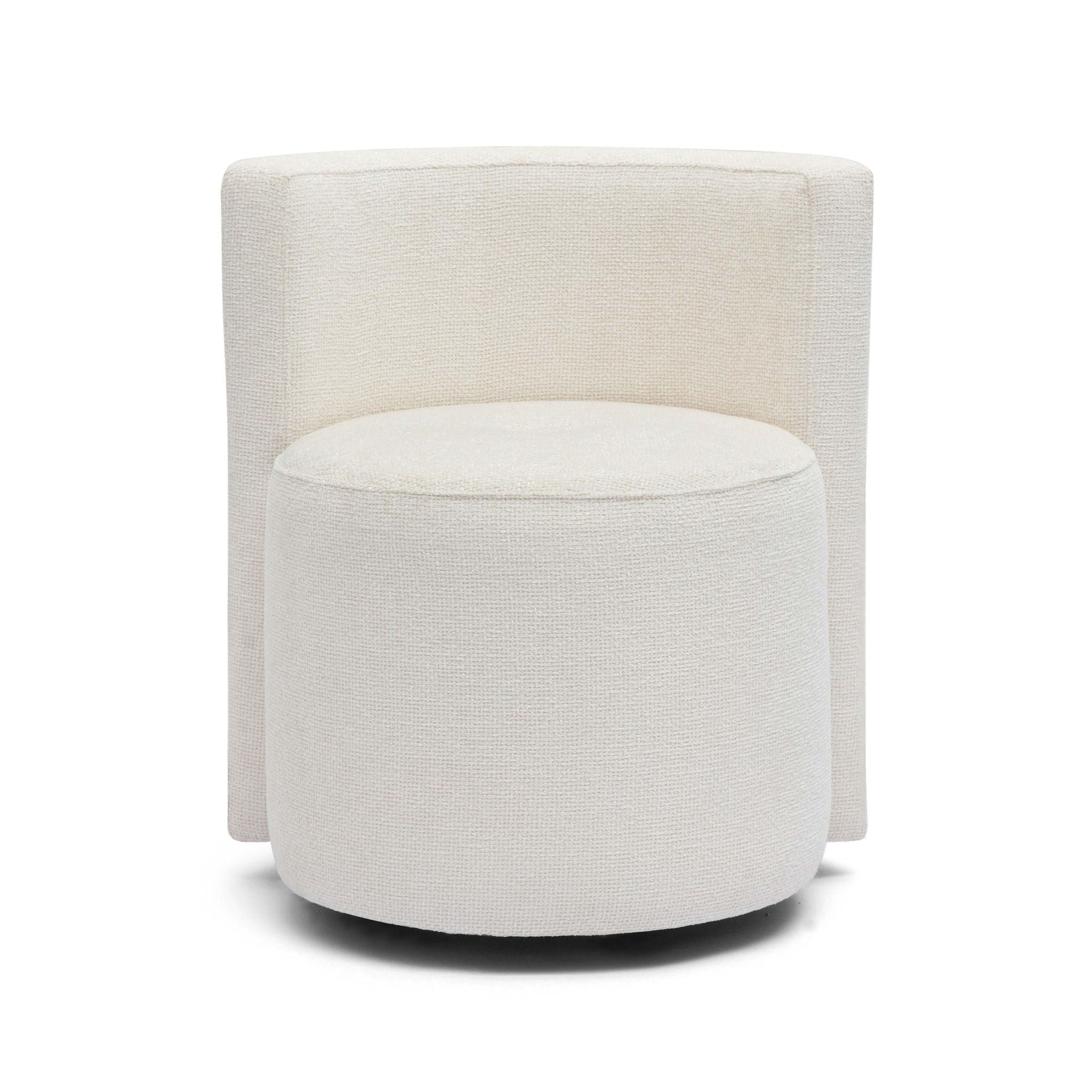 Alyssa - Chenille Rolling Desk Chair - Cream - Urban Living Furniture (Los Angeles, CA)
