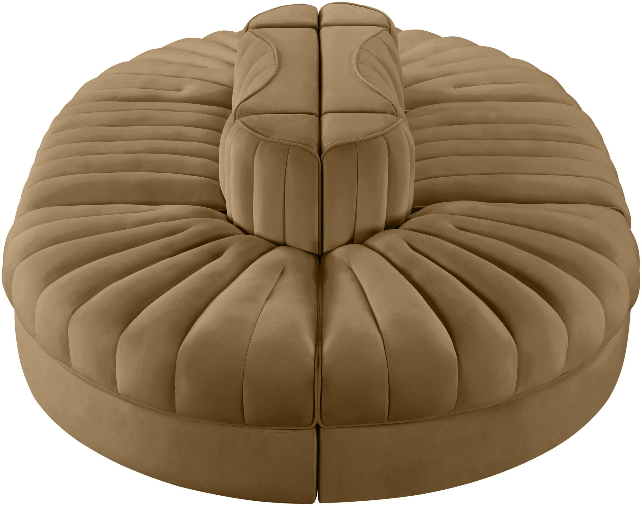 Rummi - Oval Velvet Performance Fabric Upholstered 6 Piece Modular Sectional - Urban Living Furniture (Los Angeles, CA)