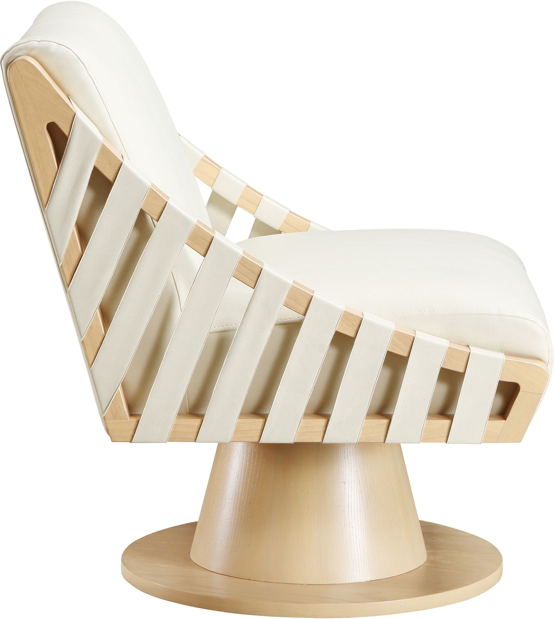 Millwin - Swivel Accent Chair With Natural Base - Urban Living Furniture (Los Angeles, CA)