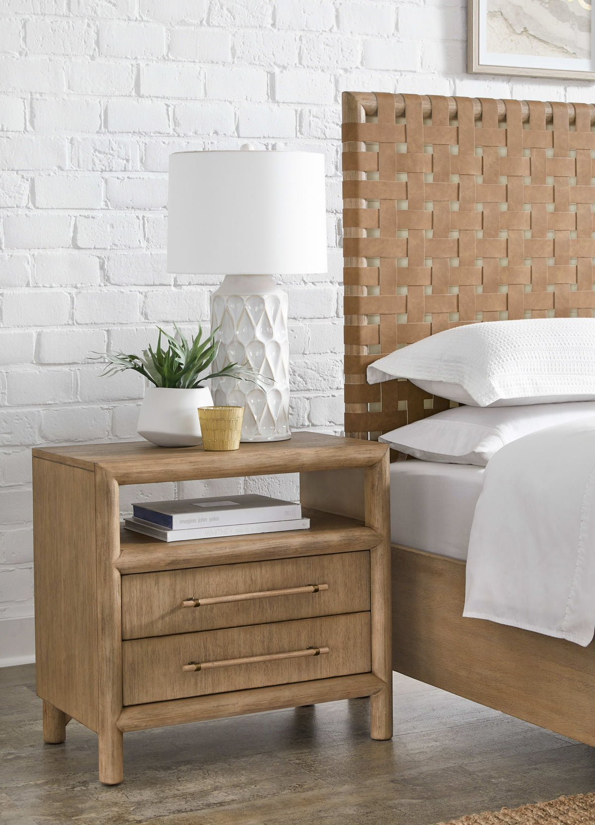 Dorsey - Two Drawer USB-Charging Nightstand