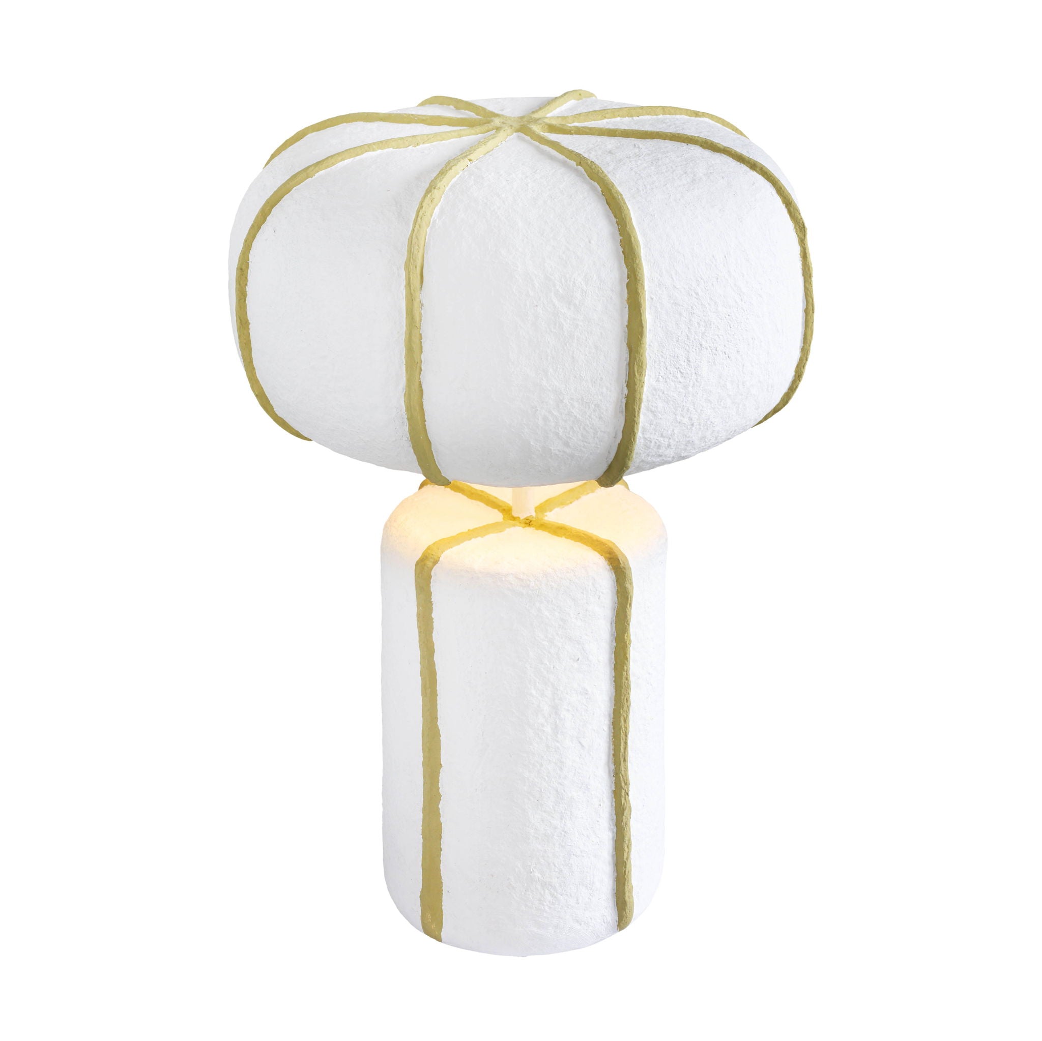 Looma - Cotton Mache Table Lamp - White / Green - Urban Living Furniture (Los Angeles, CA)