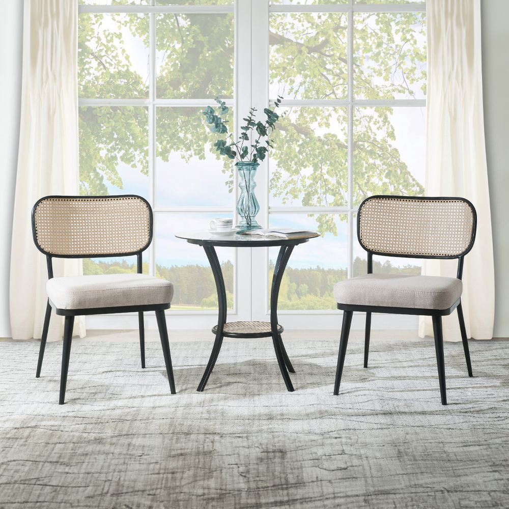Colson - 3 Pieces Table & Chairs Set - Black - Urban Living Furniture (Los Angeles, CA)