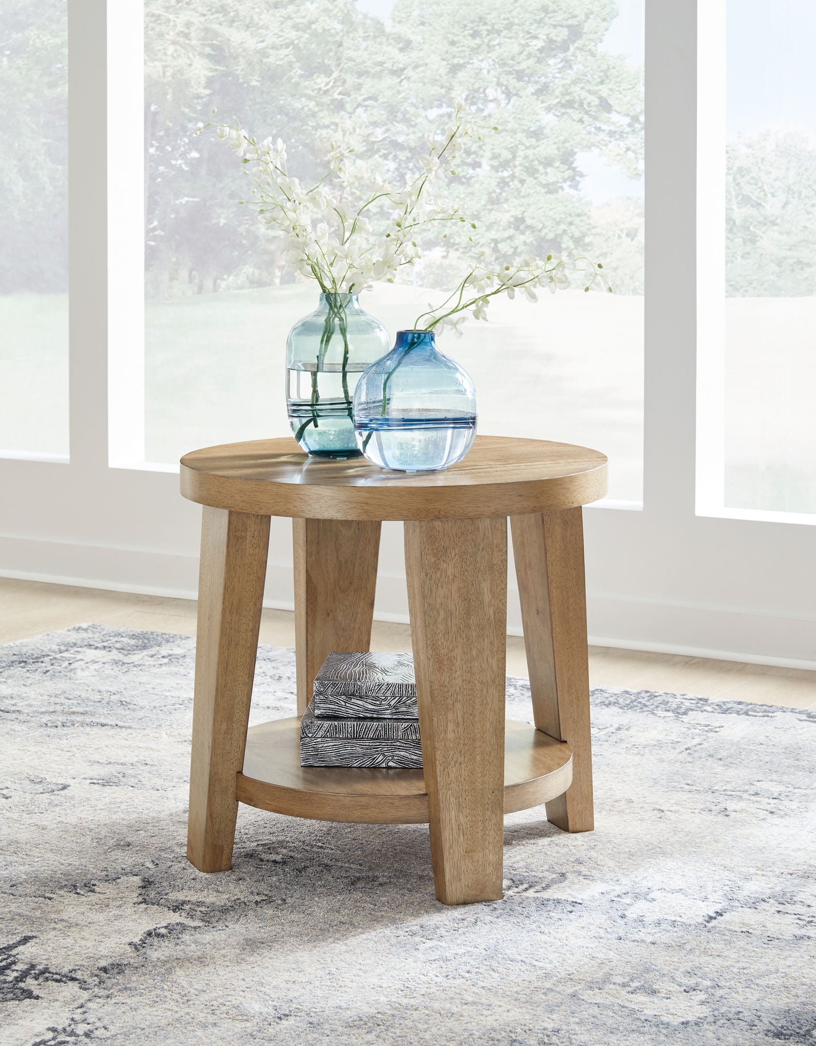 Kristiland - Light Brown - Round End Table - Urban Living Furniture (Los Angeles, CA)