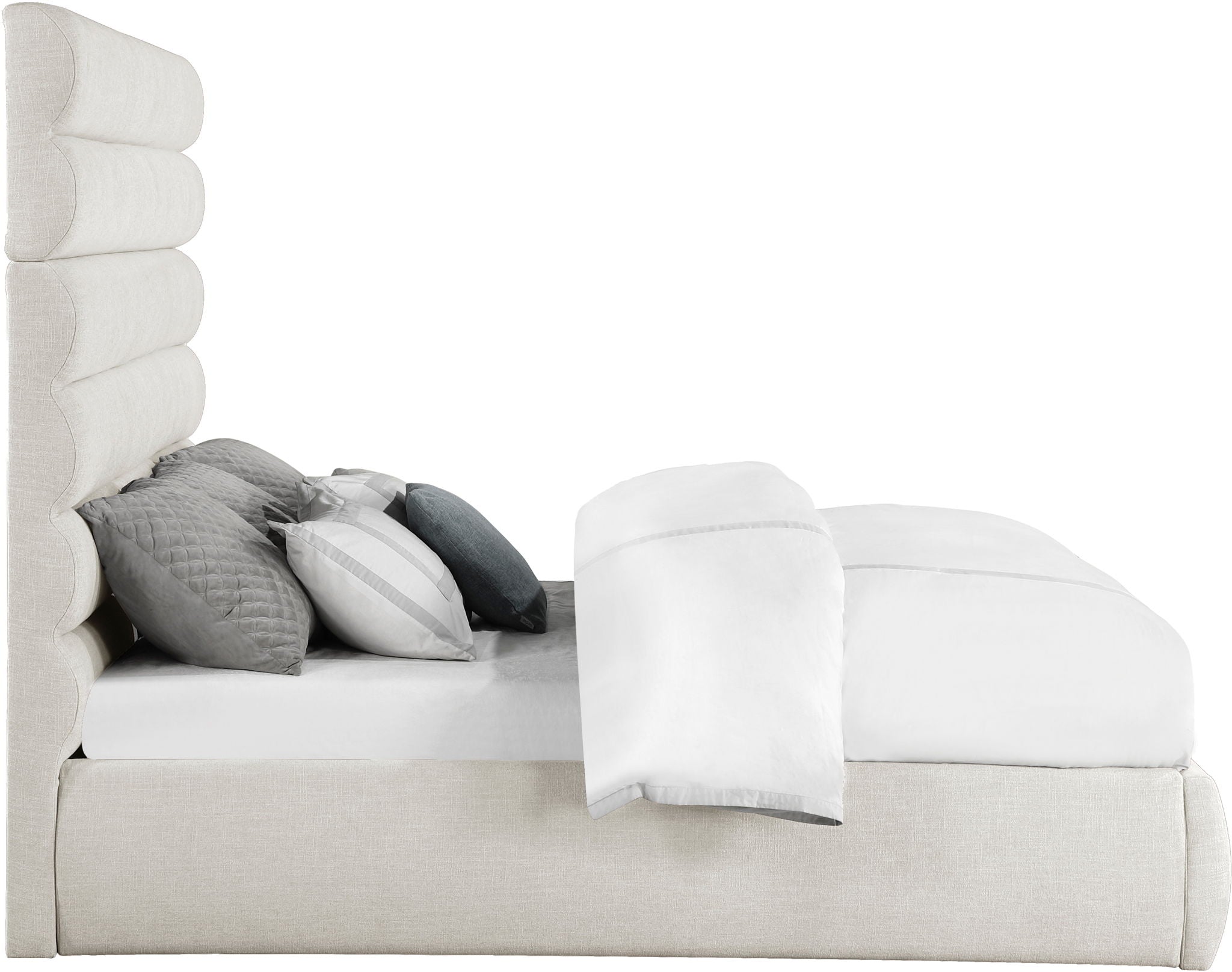 Adam - Linen Fabric Bed With 70.5" Headboard - Urban Living Furniture (Los Angeles, CA)