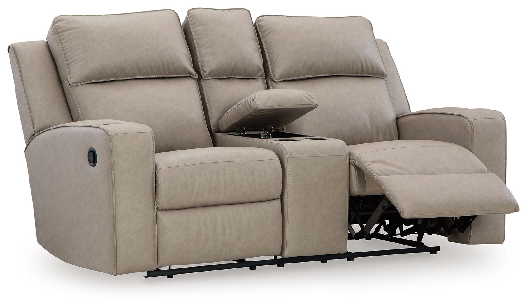 Lavenhorne - Pebble - Dbl Rec Loveseat W/Console - Urban Living Furniture (Los Angeles, CA)