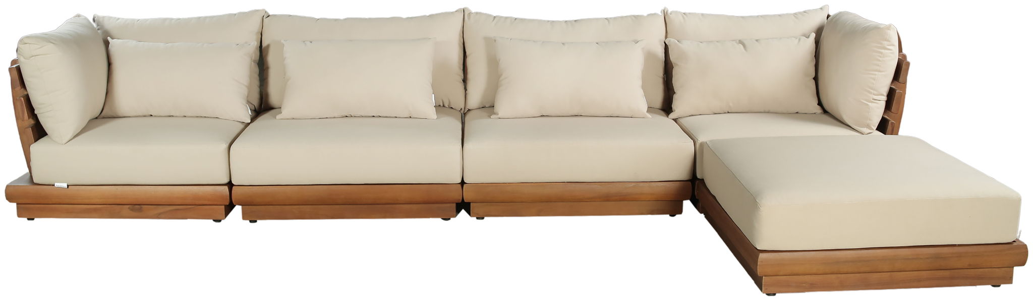 Mirella - 5 Piece Water Resistant Fabric Upholstered Outdoor Patio Modular Sectional - Urban Living Furniture (Los Angeles, CA)