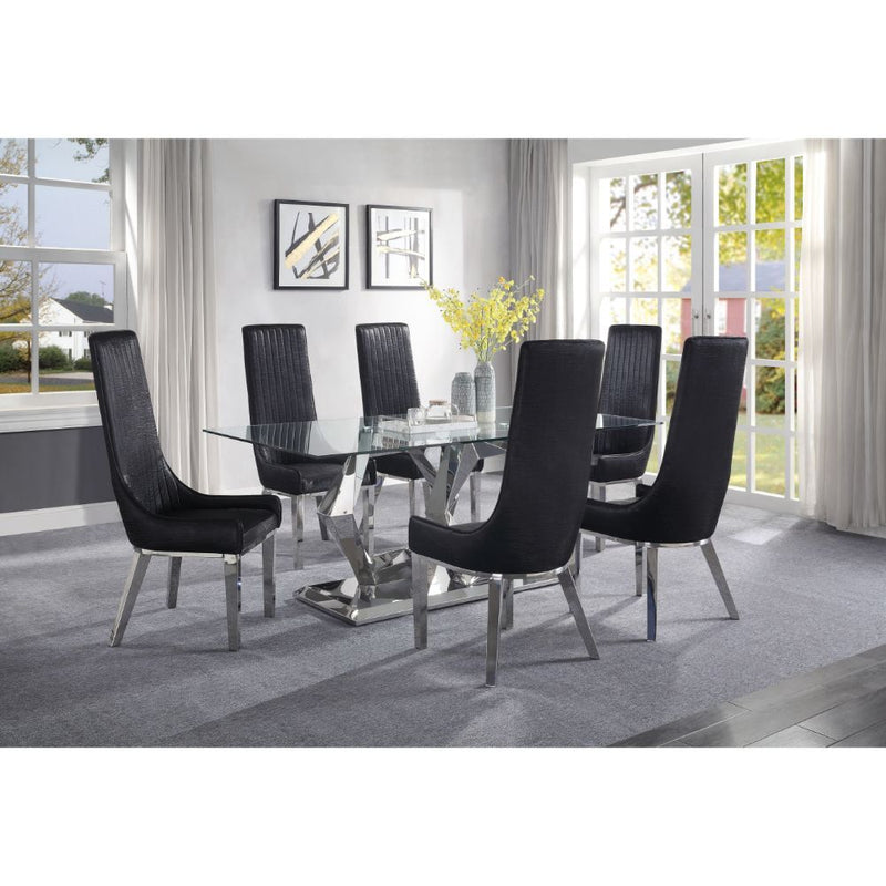 Gianna - Dining Table - Clear Glass & Stainless Steel - Urban Living Furniture (Los Angeles, CA)