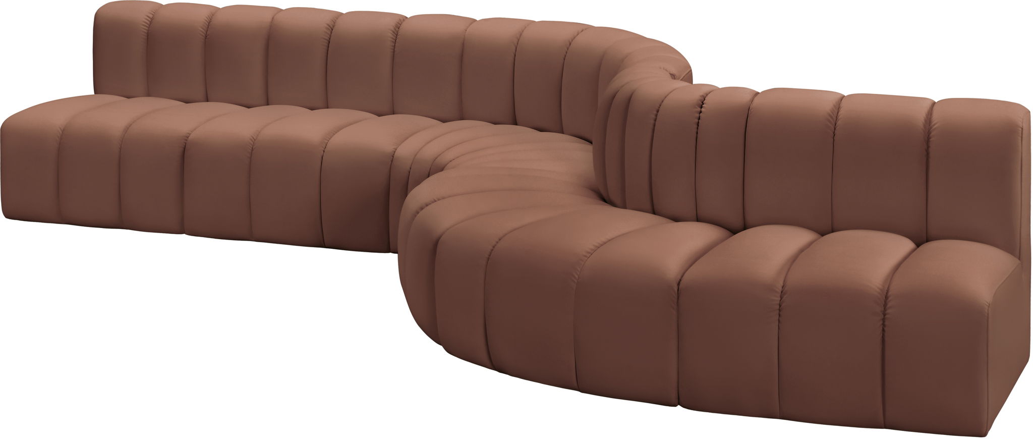 Arc - Faux Leather 7 Piece Modular Sofa