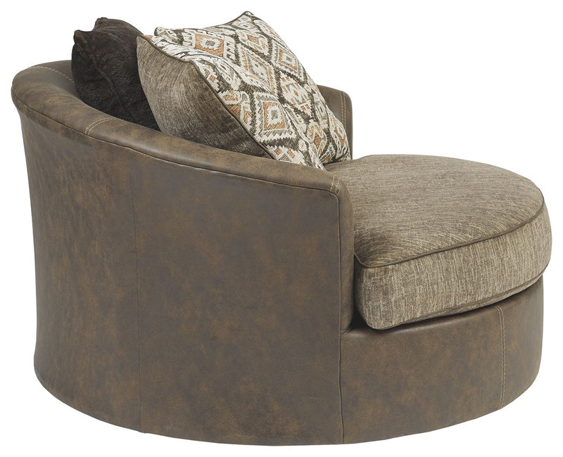 Abalone - Oversized Swivel Accent Chair