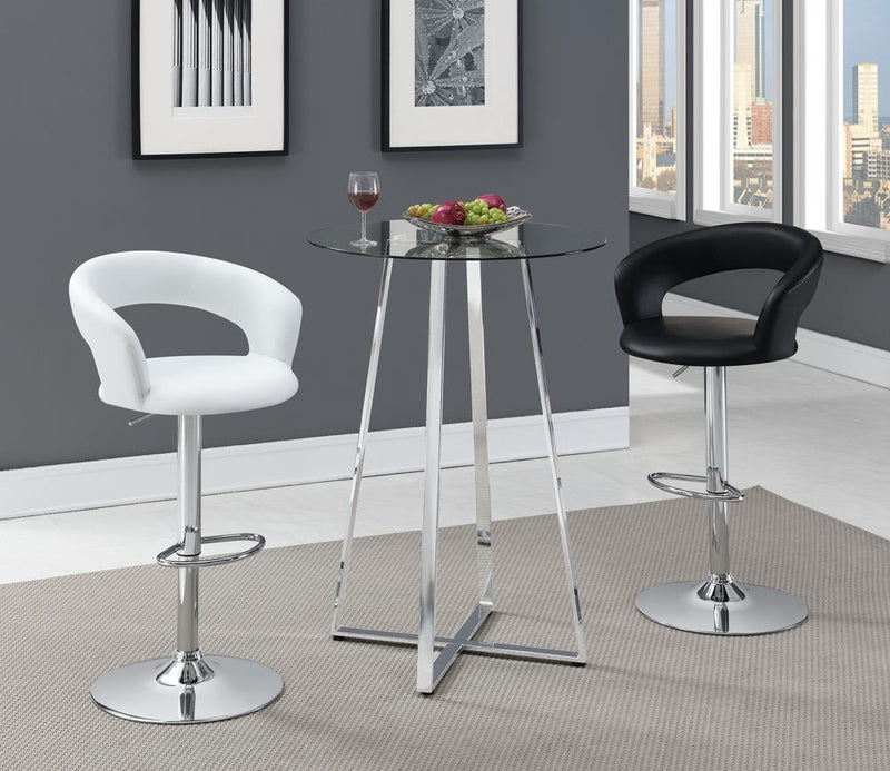 G100026 Contemporary Chrome and Glass Bar Table - Urban Living Furniture (Los Angeles, CA)