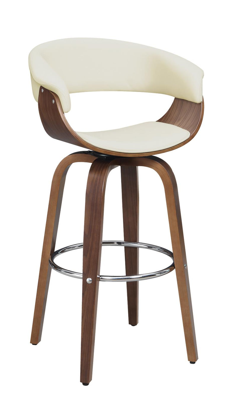 G100206 Contemporary Walnut and Cream Bar Stool - Urban Living Furniture (Los Angeles, CA)