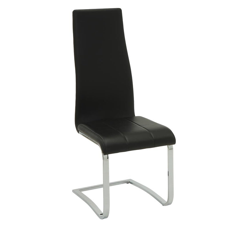 G102310 Contemporary Black and Chrome Dining Chair - Urban Living Furniture (Los Angeles, CA)