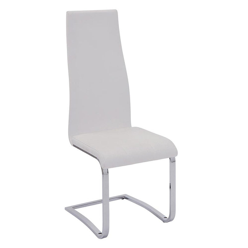 G102310 Contemporary White and Chrome Dining Chair - Urban Living Furniture (Los Angeles, CA)