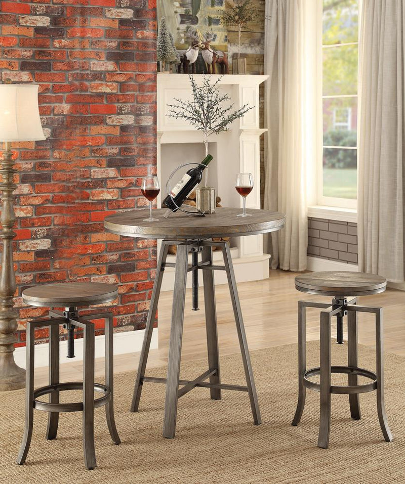 Industrial Adjustable Height Round Bar Table - Urban Living Furniture (Los Angeles, CA)