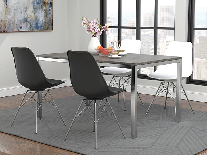 Lowry Contemporary White Dining Chair - Urban Living Furniture (Los Angeles, CA)