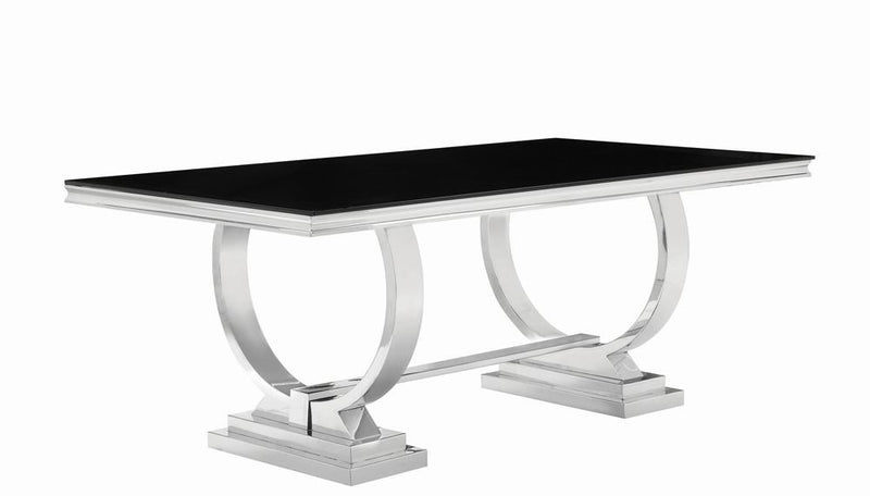 Antoine Hollywood Glam Silver Dining Table - Urban Living Furniture (Los Angeles, CA)