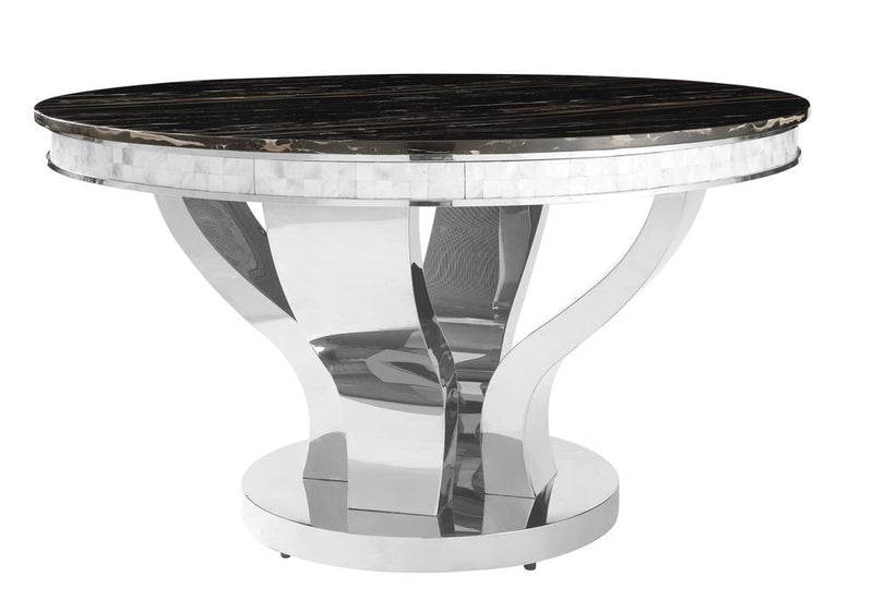 Anchorage Hollywood Glam Silver Dining Table - Urban Living Furniture (Los Angeles, CA)