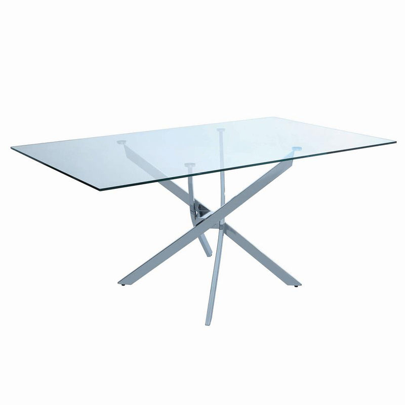 Nathan Contemporary Chrome Dining Table - Urban Living Furniture (Los Angeles, CA)