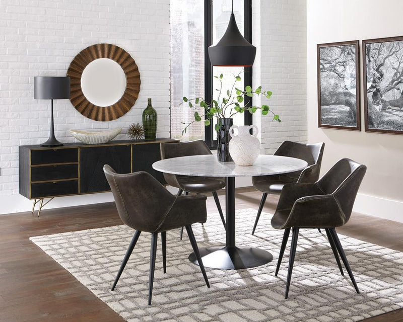 Modern White and Black Dining Table - Urban Living Furniture (Los Angeles, CA)