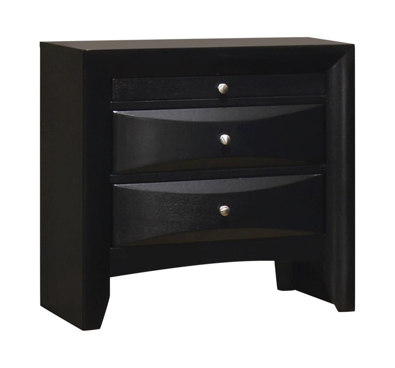 Briana Black Two-Drawer Nightstand With Tray - Urban Living Furniture (Los Angeles, CA)