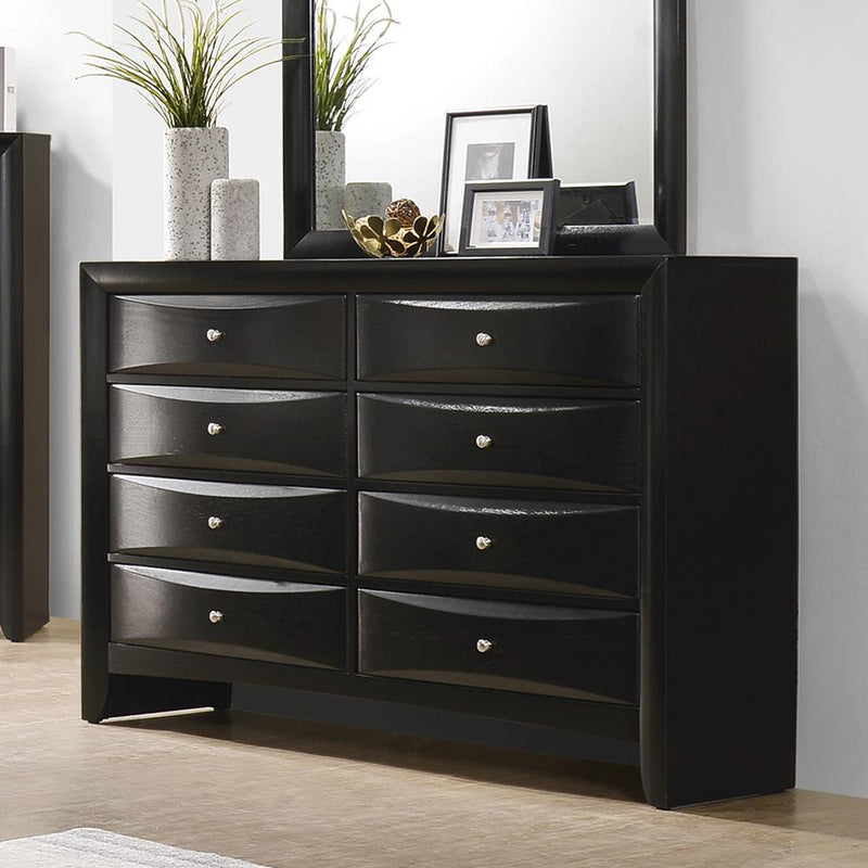 Briana Black Eight-Drawer Dresser image