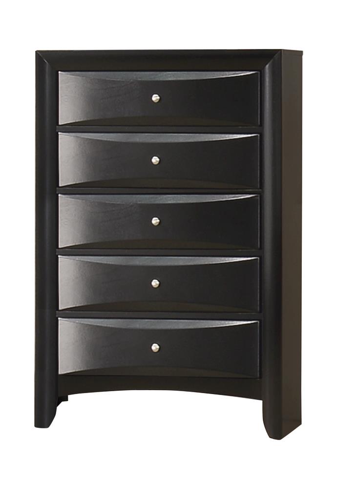 Briana Black Five-Drawer Chest - Urban Living Furniture (Los Angeles, CA)