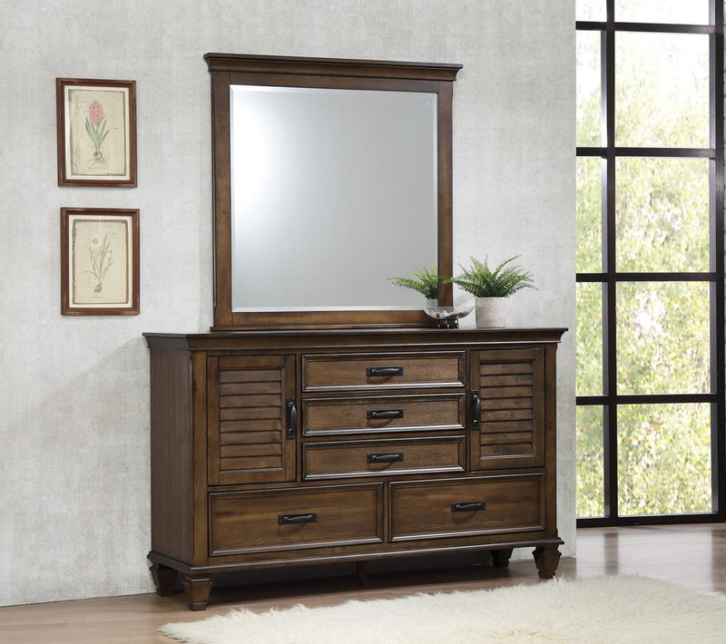 Franco Burnished Oak Dresser Mirror - Urban Living Furniture (Los Angeles, CA)