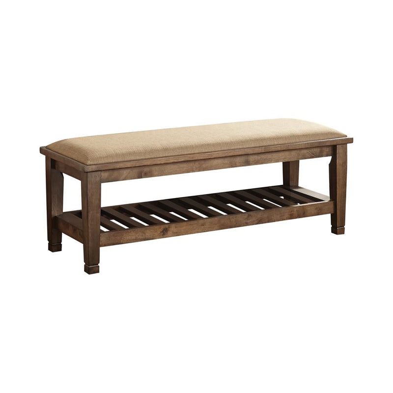 Franco Burnished Oak Upholstered Bench - Urban Living Furniture (Los Angeles, CA)