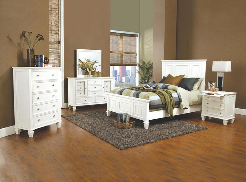 Sandy Beach White California King Five-Piece Bedroom Set image